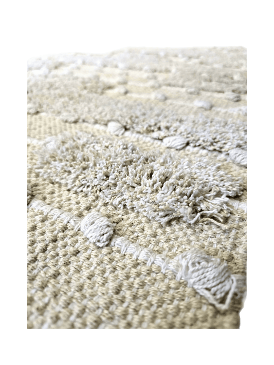 Tapis Bohème Chic 100% Coton Franges Naturelles 60×110 cm — Décoration Naturelle | Jby Création - LLX ConceptStore - Tapis