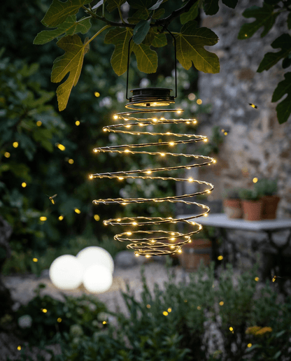 Suspension Solaire LED ORION Tourbillon Micro-LEDs — Effet Lucioles Extérieur | Lumisky - LLX ConceptStore - Luminaire