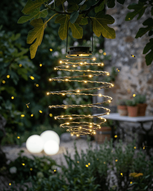 Suspension Solaire LED ORION Tourbillon Micro-LEDs — Effet Lucioles Extérieur | Lumisky - LLX ConceptStore - Luminaire