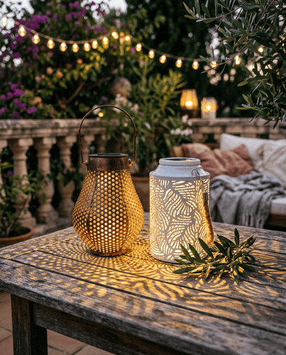 Pack Duo Terrasse Lumineuse — Lanterne DOTY + Mini Rainbow Lumisky | Coffret Déco Solaire - LLX ConceptStore - Coffret Déco