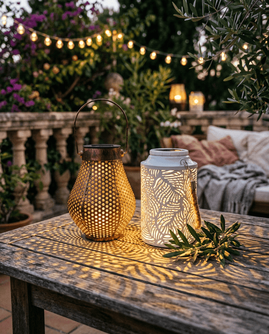 Pack Duo Terrasse Lumineuse — Lanterne DOTY + Mini Rainbow Lumisky | Coffret Déco Solaire - LLX ConceptStore - Coffret Déco